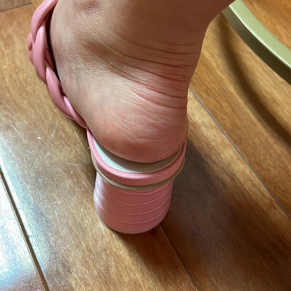 Dolce Vita Barbie Paily Braided Rose Pink Sandal Heels - Picture 8 of 8